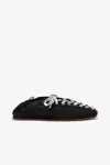 Ganni Sporty Nylon Ballerina Sneakers Lace Up In Black