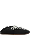 Ganni Sporty Nylon Ballerina Sneakers Lace Up In Multi