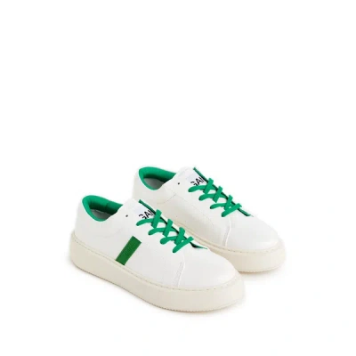 Ganni Sporty Mix Cupsole Trainers In Green