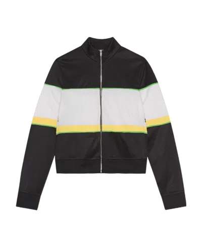 Ganni Sporty Tracksuit Plain Knitted Casual Jacket In Green