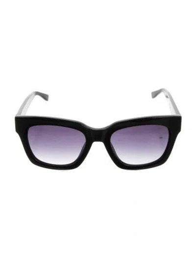 Pre-owned Ganni Square Gradient Sunglasses In Black