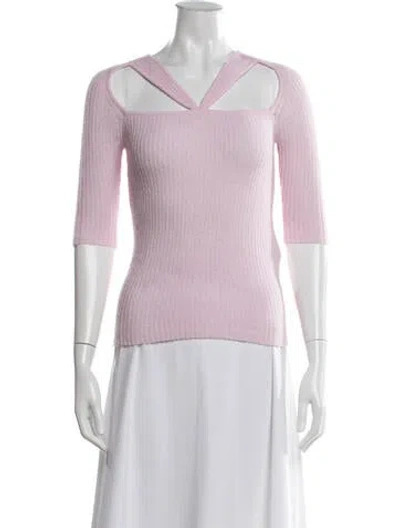 Pre-owned Ganni Square Neckline Sweater In Neutral