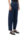 Ganni Rigid Stary Horseshoe Jean In Dark Blue