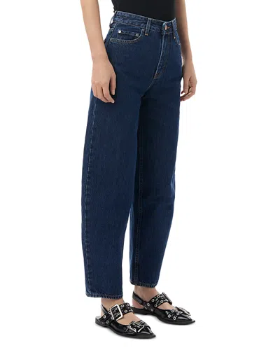 GANNI STARY BARREL JEANS IN DARK BLUE