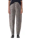 Ganni Stary Barrel Jeans In Leopard In Leopard