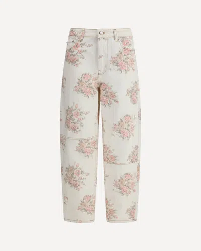 GANNI STARY FLORAL-PRINT JEANS