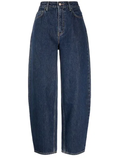 Ganni Stary High-waisted Jeans In Blue