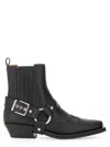 Ganni Woman Ankle Boots Black Size 8 Textile Fibers In Black