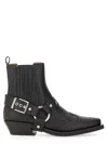 Ganni Woman Ankle Boots Black Size 8 Textile Fibers In Black
