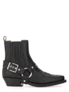 Ganni Woman Ankle Boots Black Size 8 Textile Fibers In Black