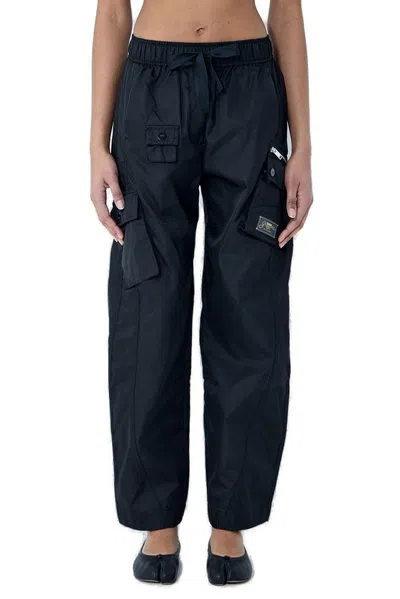 Ganni Cargo Trousers In Black