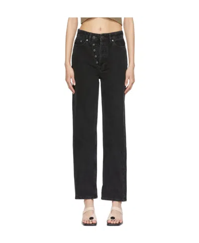 Ganni Straight-leg Denim Jeans In Black