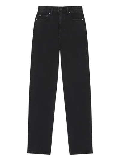 Ganni Straight-leg Jeans In Black