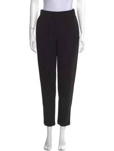 Pre-owned Ganni Straight Leg Pants In Black