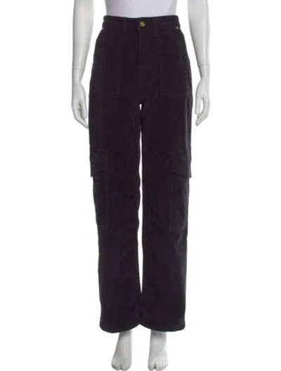 Pre-owned Ganni Straight Leg Pants In Black