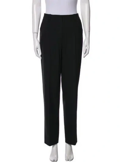 Pre-owned Ganni Straight Leg Pants In Blue