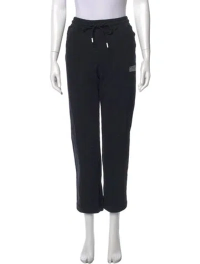 Pre-owned Ganni Straight Leg Pants In Blue