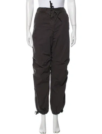 Pre-owned Ganni Straight Leg Pants In Grey