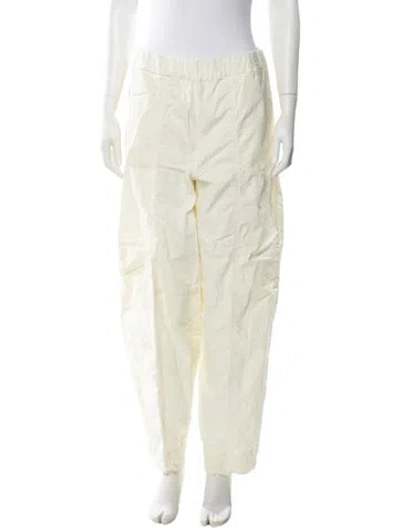 Pre-owned Ganni Straight Leg Pants In Neutral
