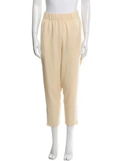 Pre-owned Ganni Straight Leg Pants In Neutral