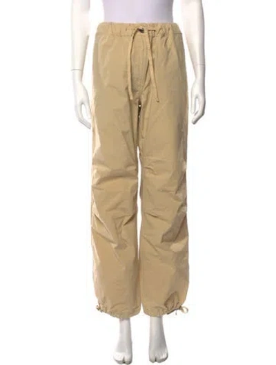 Pre-owned Ganni Straight Leg Pants In Neutral