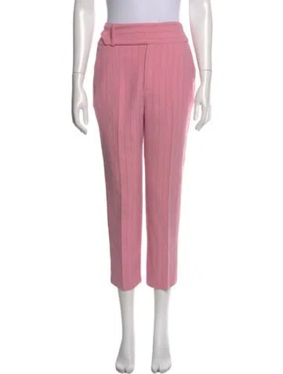 Pre-owned Ganni Straight Leg Pants In Pink
