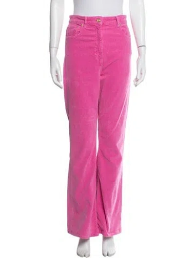 Pre-owned Ganni Straight Leg Pants In Pink