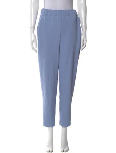 Pre-owned Ganni Straight Leg Pants In Purple