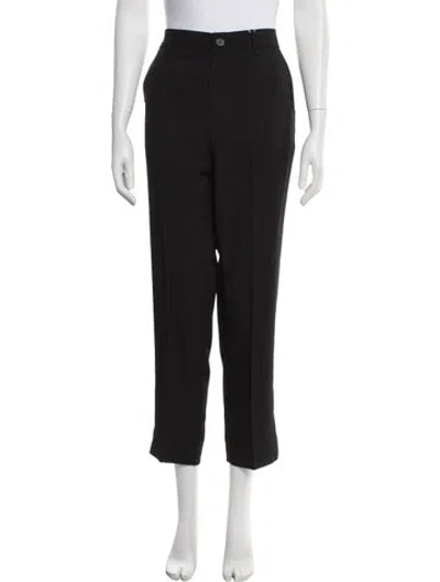 Pre-owned Ganni Straight Leg Pants W/ Tags In Black