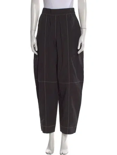 Pre-owned Ganni Straight Leg Pants W/ Tags In Black
