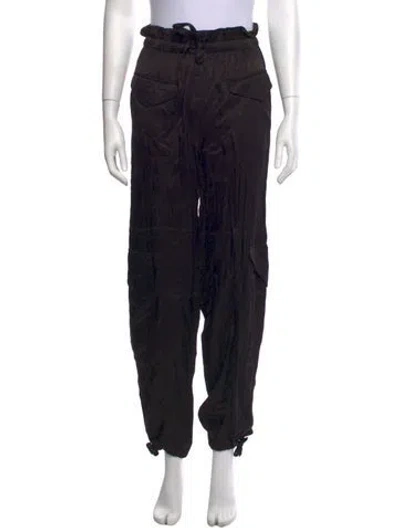 Pre-owned Ganni Straight Leg Pants W/ Tags In Black