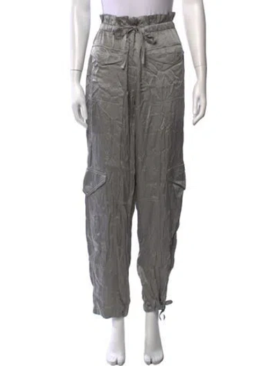 Pre-owned Ganni Straight Leg Pants W/ Tags In Grey