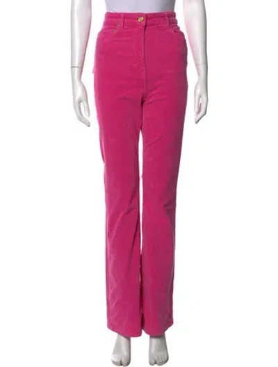 Pre-owned Ganni Straight Leg Pants W/ Tags In Pink