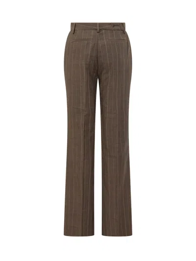 Ganni Straight Paint Pants In Rain Drum