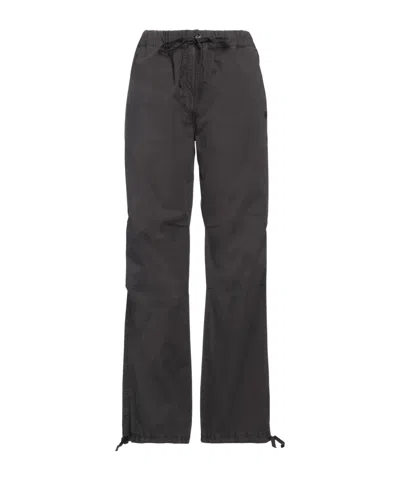 Ganni Straight-leg Casual Trousers In Black