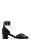 Ganni Strap Dã©colletã© With Buckle In Black