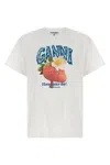 Ganni Womens Bright White Jersey Strawberry Printed Round-neck Cotton-jersey T-shirt In White