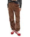 Ganni Stretch Corduroy Pants In Rain Drum