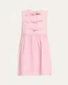 Ganni Stretch-cotton Mini Bow Tie Dress