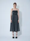 Ganni Women Stretch Future Denim Dress In Black