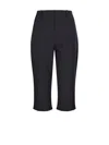 Ganni Womens Phantom Striped Tailored Woven Capri Trousers In Black
