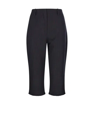 GANNI GANNI STRETCH STRIPE TAILORING CAPRI PANT