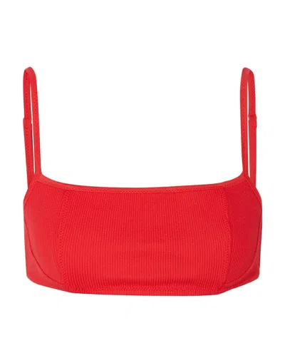 Ganni Stretch Vest In Red