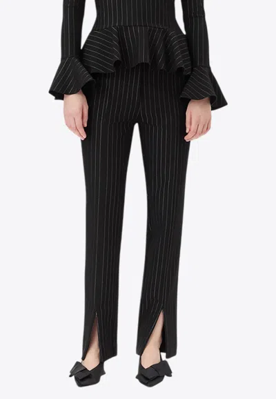 GANNI STRIPED TAILORED PANTS