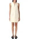Ganni Women's Stripe Mini Dress In Off White