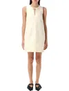 Ganni Women's Stripe Mini Dress In White