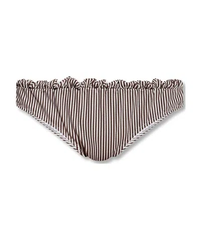 Ganni Stripe-print Bikini Bottoms