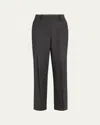 Ganni Stripe Relaxed Suiting Pants In Phantom