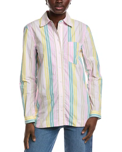 Ganni Stripe Shirt In Multi