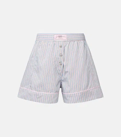 GANNI STRIPED BERMUDA SHORTS